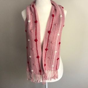 New York & Company pink knit scarf